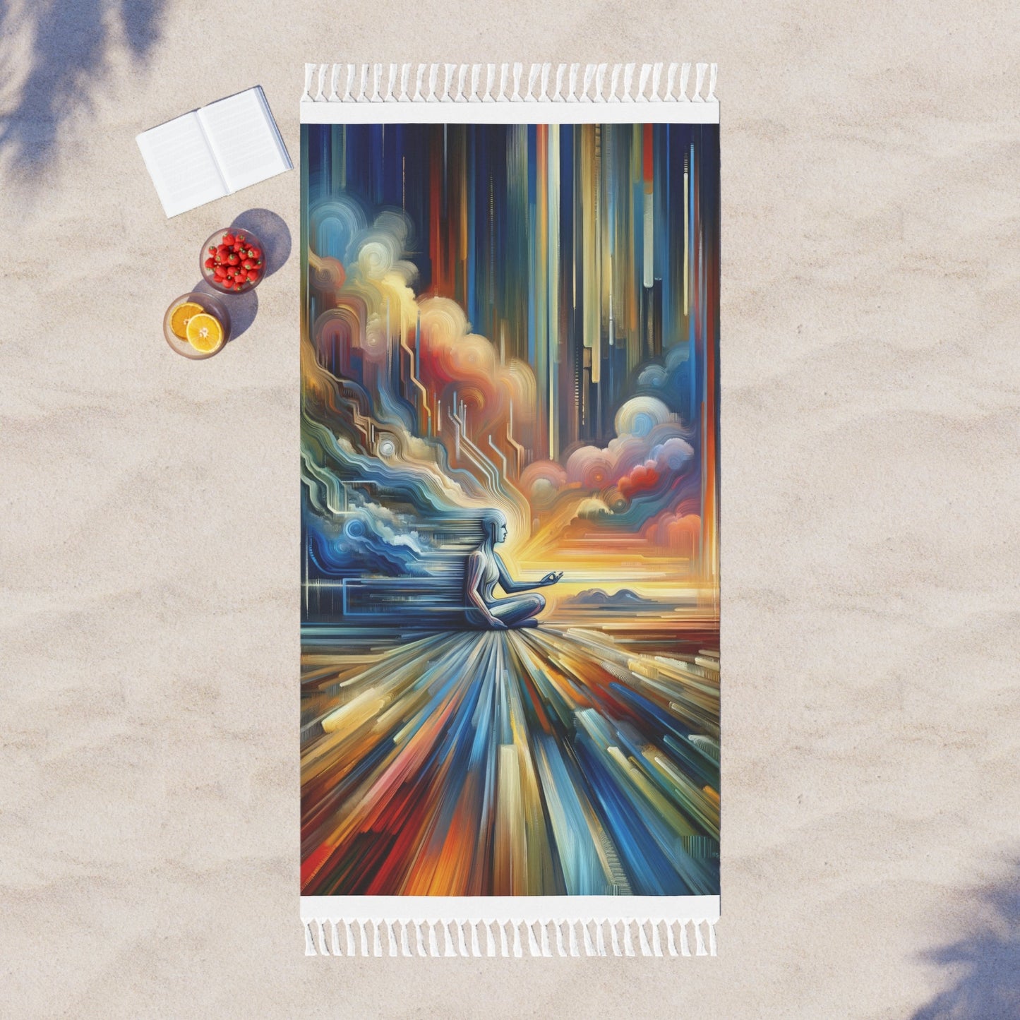 Eternal Digital Meditation Boho Beach Cloth - ATUH.ART