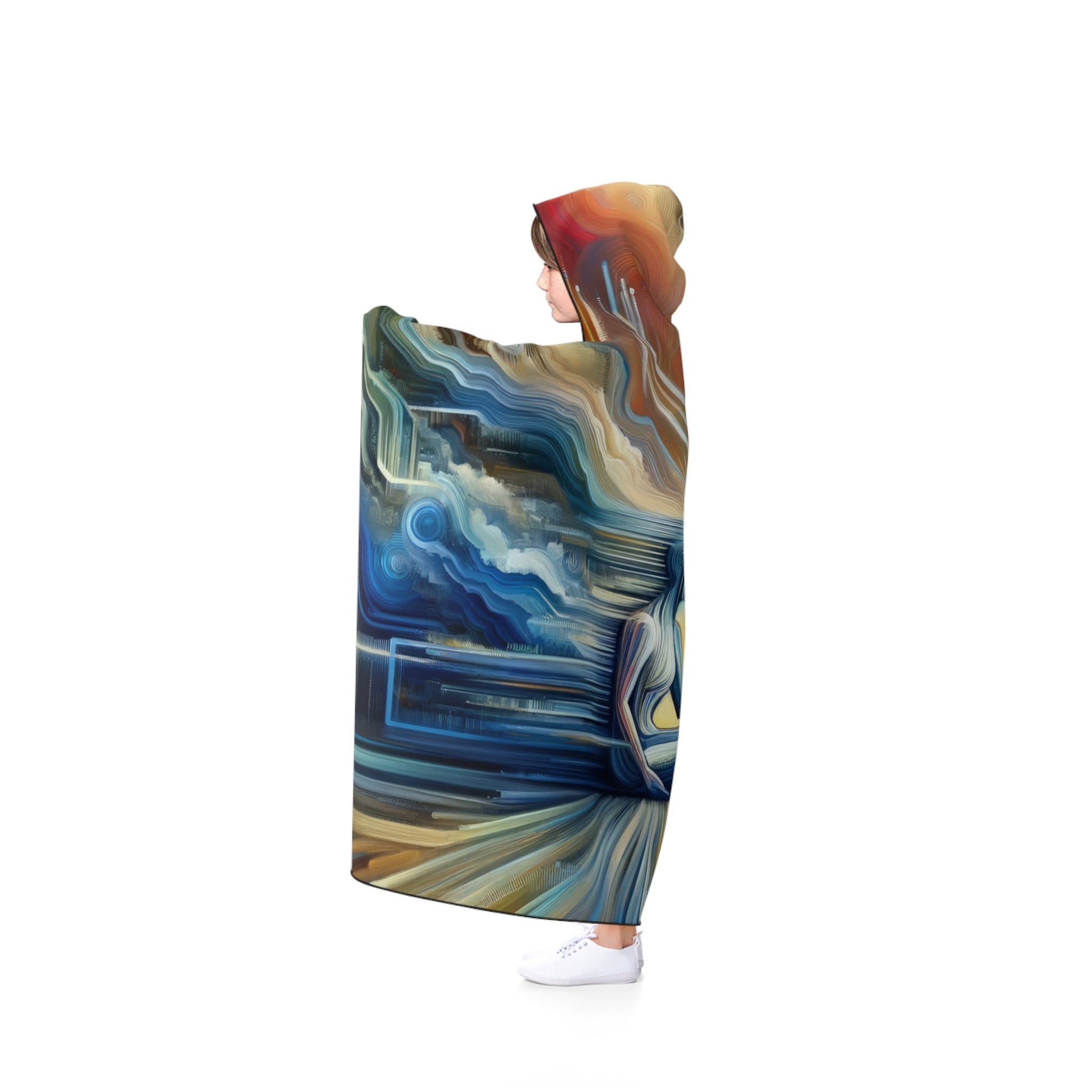 Eternal Digital Meditation Hooded Blanket - ATUH.ART