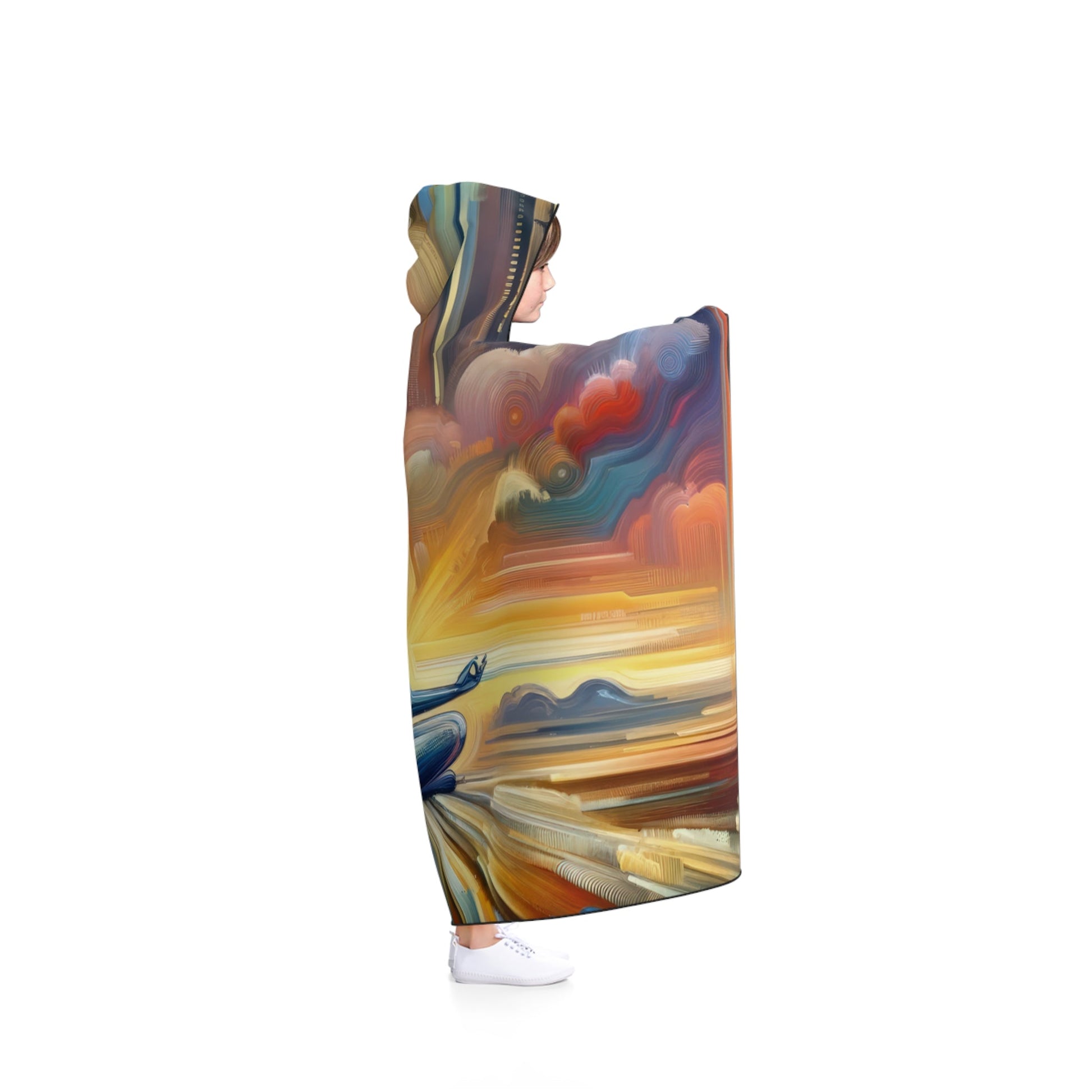 Eternal Digital Meditation Hooded Blanket - ATUH.ART