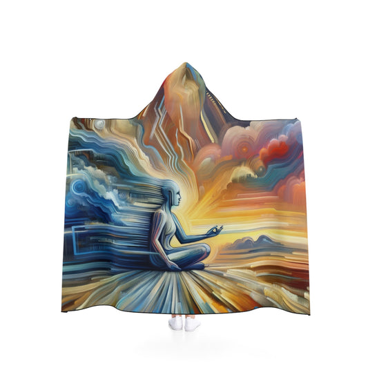 Eternal Digital Meditation Hooded Blanket - ATUH.ART