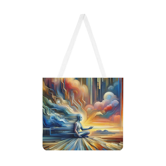 Eternal Digital Meditation Shoulder Tote Bag (AOP) - ATUH.ART