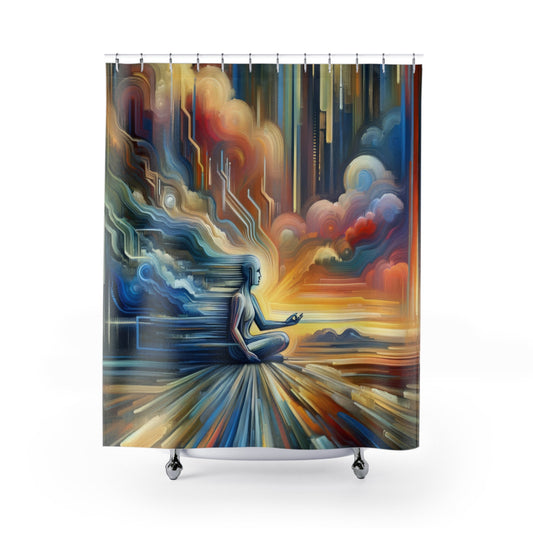 Eternal Digital Meditation Shower Curtains - ATUH.ART