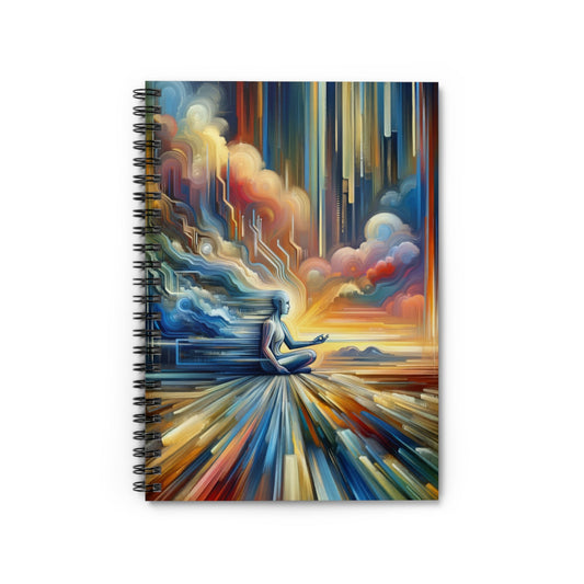 Eternal Digital Meditation Spiral Notebook - Ruled Line - ATUH.ART