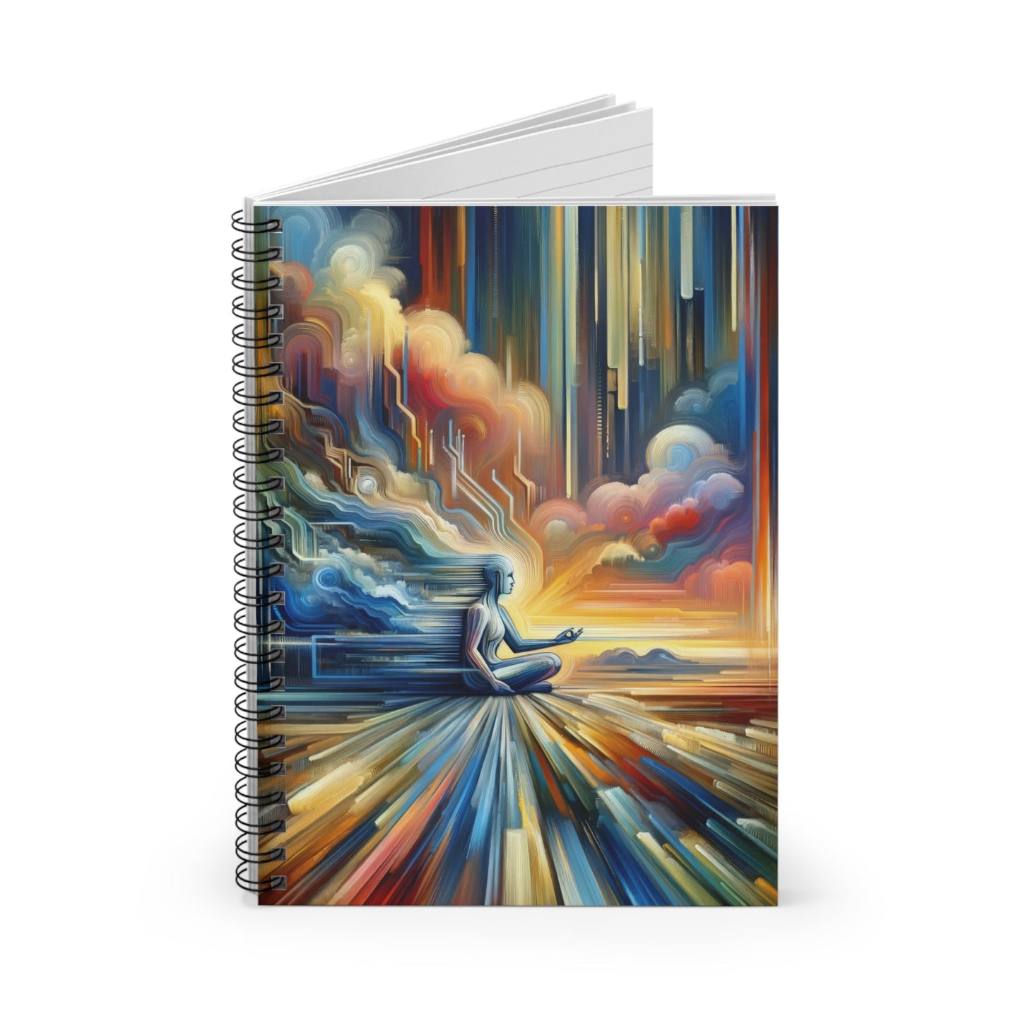 Eternal Digital Meditation Spiral Notebook - Ruled Line - ATUH.ART