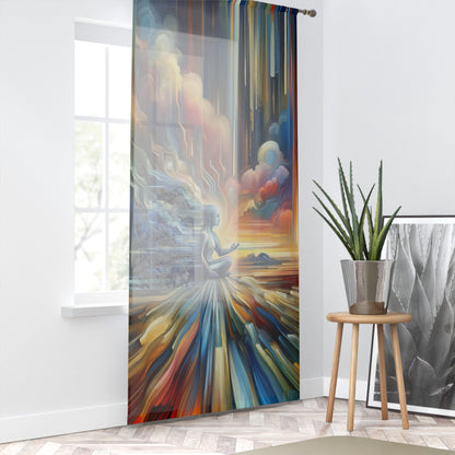 Eternal Digital Meditation Window Curtain - ATUH.ART