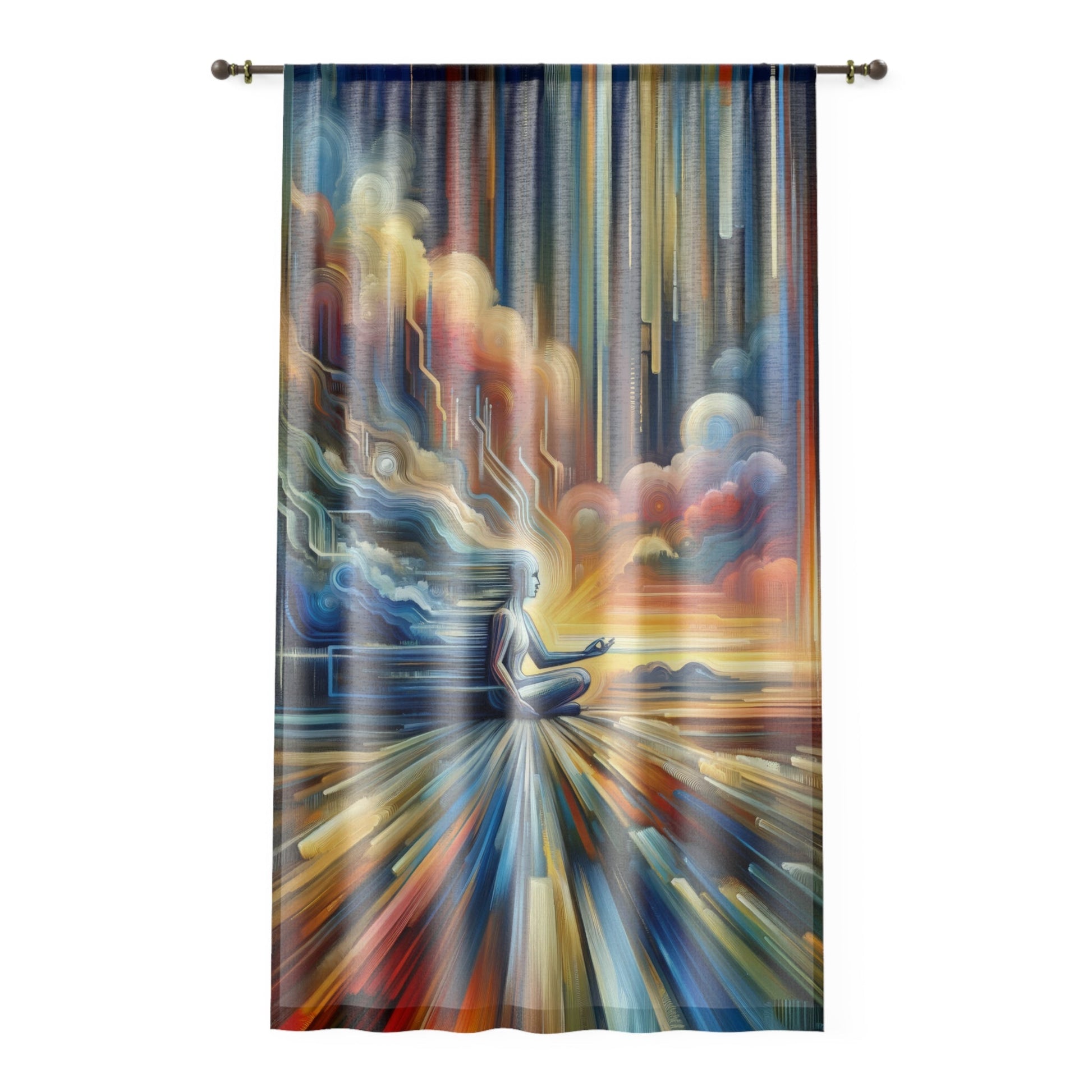 Eternal Digital Meditation Window Curtain - ATUH.ART