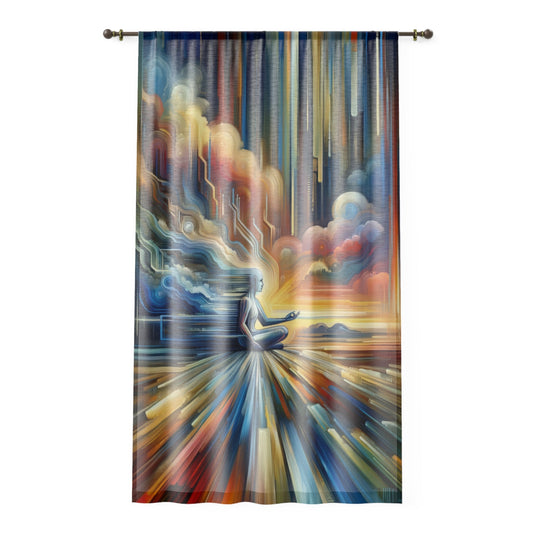 Eternal Digital Meditation Window Curtain - ATUH.ART