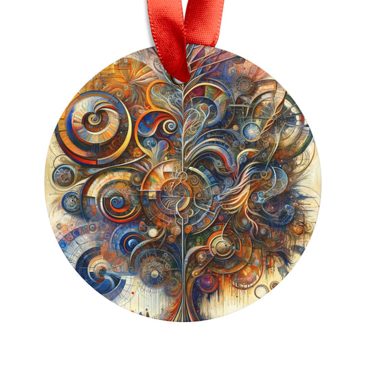 Ethos Web Abstract Acrylic Ornament with Ribbon - ATUH.ART