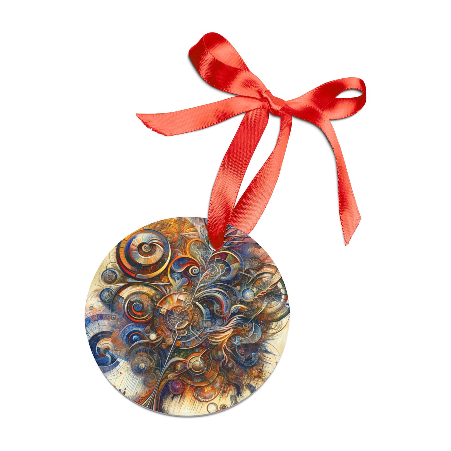 Ethos Web Abstract Acrylic Ornament with Ribbon - ATUH.ART