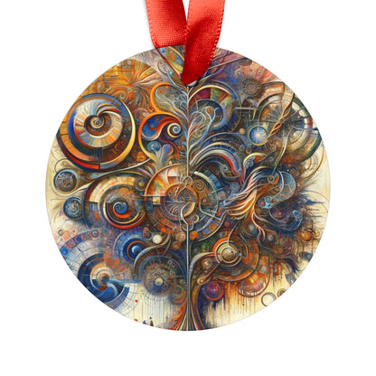 Ethos Web Abstract Acrylic Ornament with Ribbon - ATUH.ART
