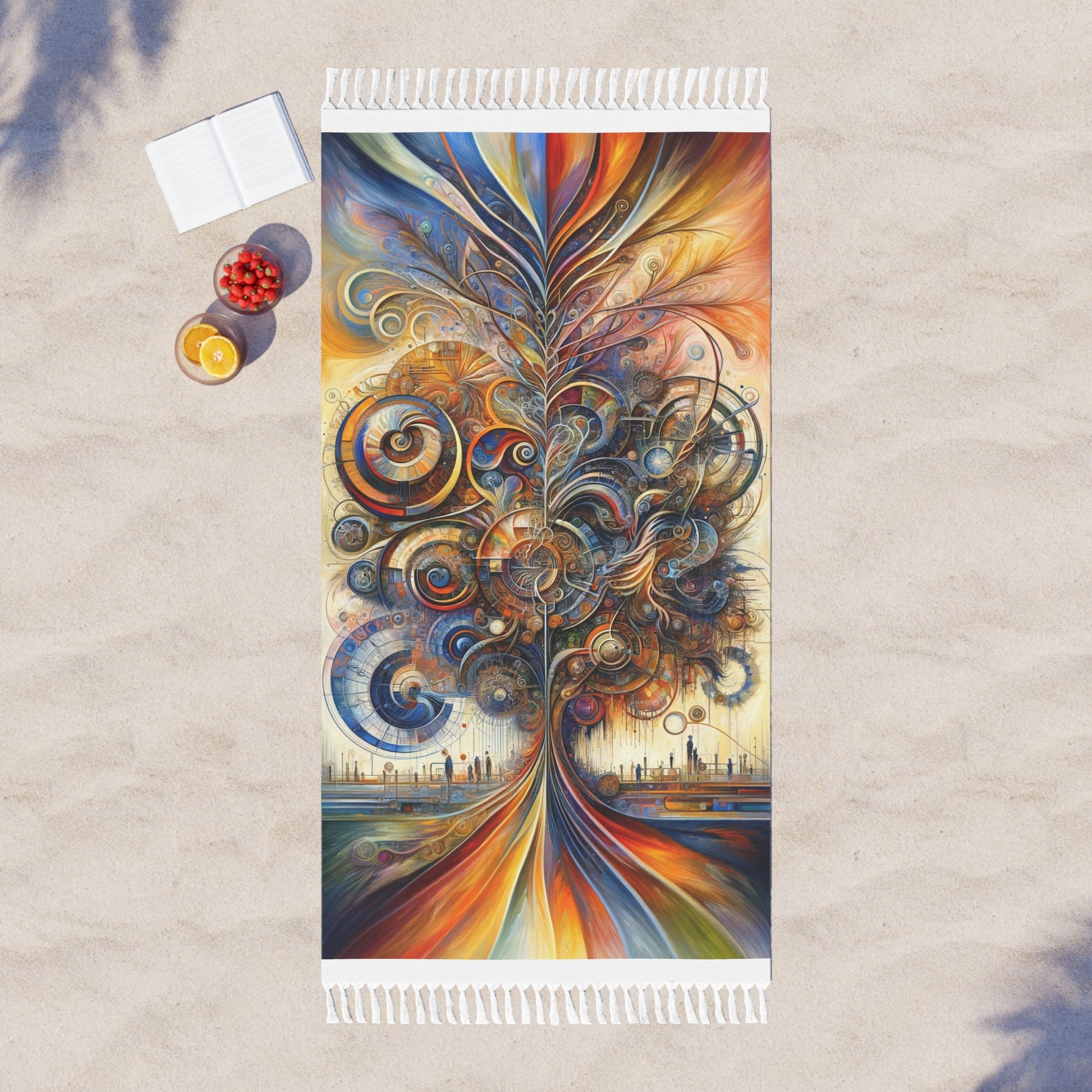 Ethos Web Abstract Boho Beach Cloth - ATUH.ART