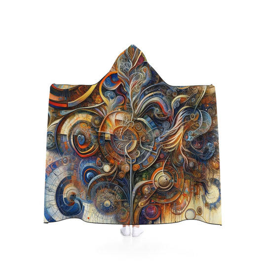 Ethos Web Abstract Hooded Blanket - ATUH.ART
