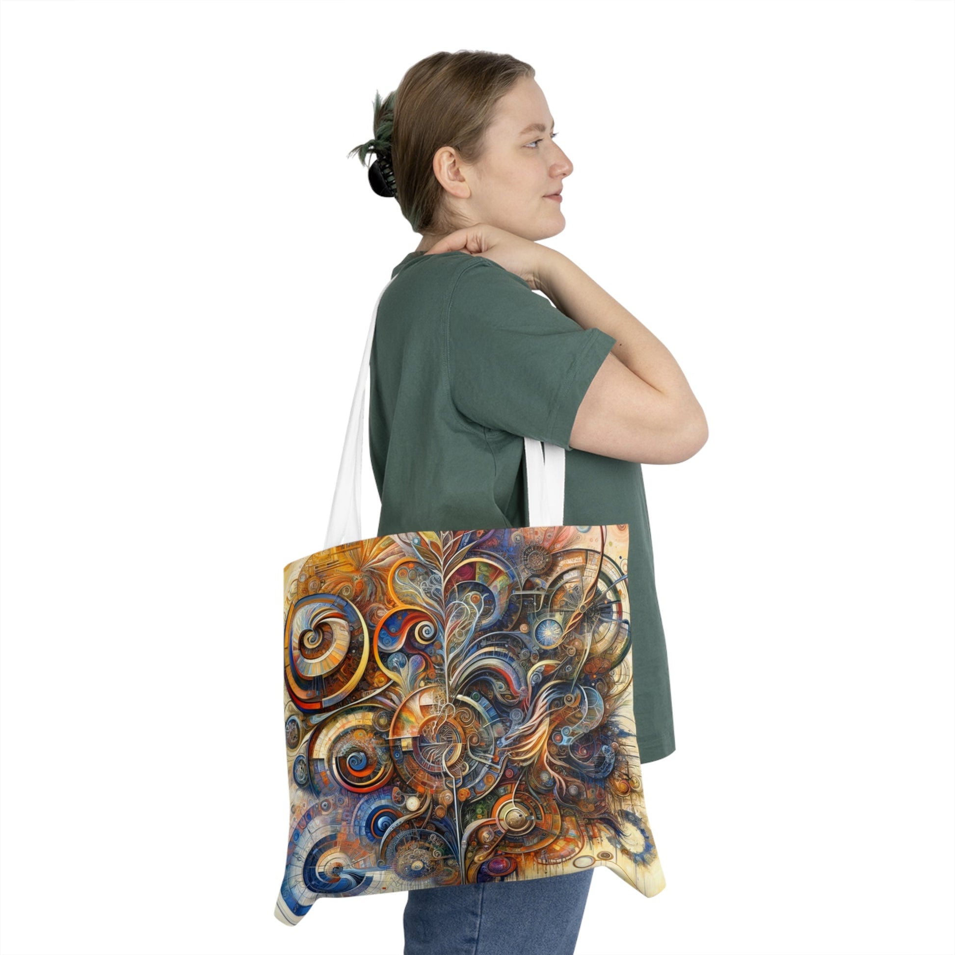 Ethos Web Abstract Shoulder Tote Bag (AOP) - ATUH.ART