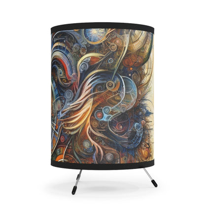 Ethos Web Abstract Tripod Lamp with High-Res Printed Shade, US\CA plug - ATUH.ART