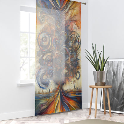 Ethos Web Abstract Window Curtain - ATUH.ART