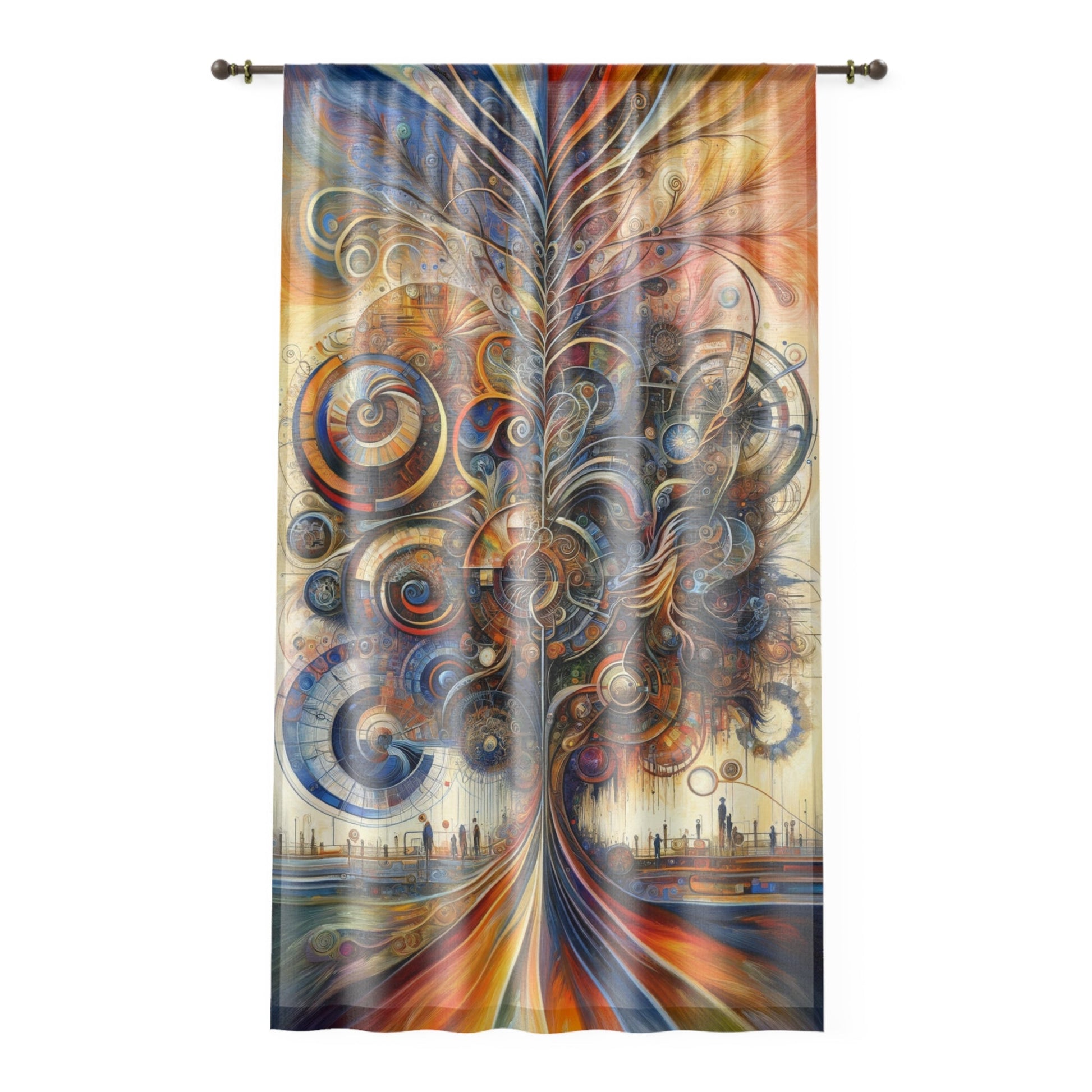 Ethos Web Abstract Window Curtain - ATUH.ART