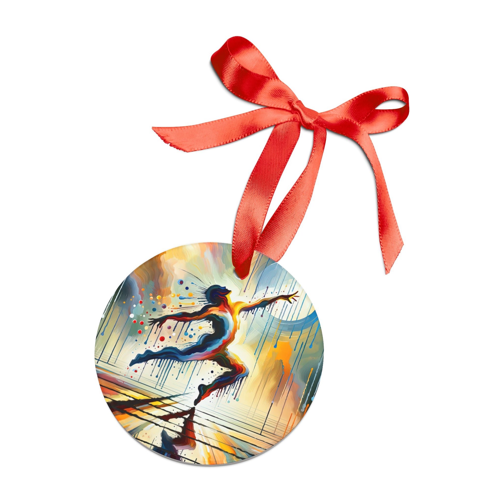 Expressive Dance Reflection Acrylic Ornament with Ribbon - ATUH.ART