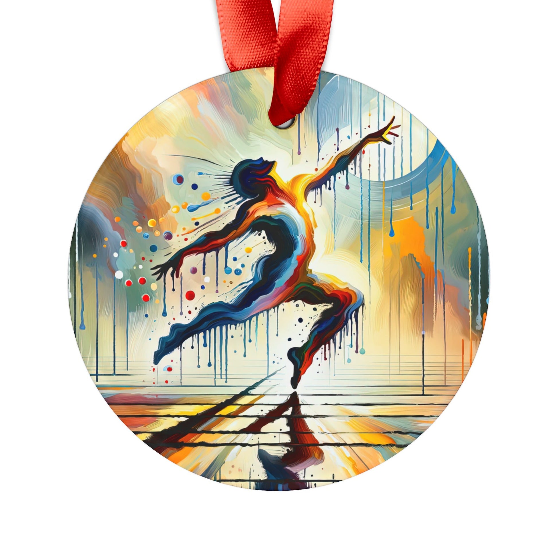 Expressive Dance Reflection Acrylic Ornament with Ribbon - ATUH.ART