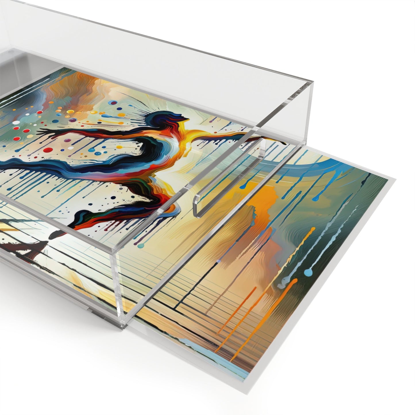 Expressive Dance Reflection Acrylic Serving Tray - ATUH.ART