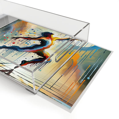 Expressive Dance Reflection Acrylic Serving Tray - ATUH.ART