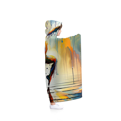 Expressive Dance Reflection Hooded Blanket - ATUH.ART