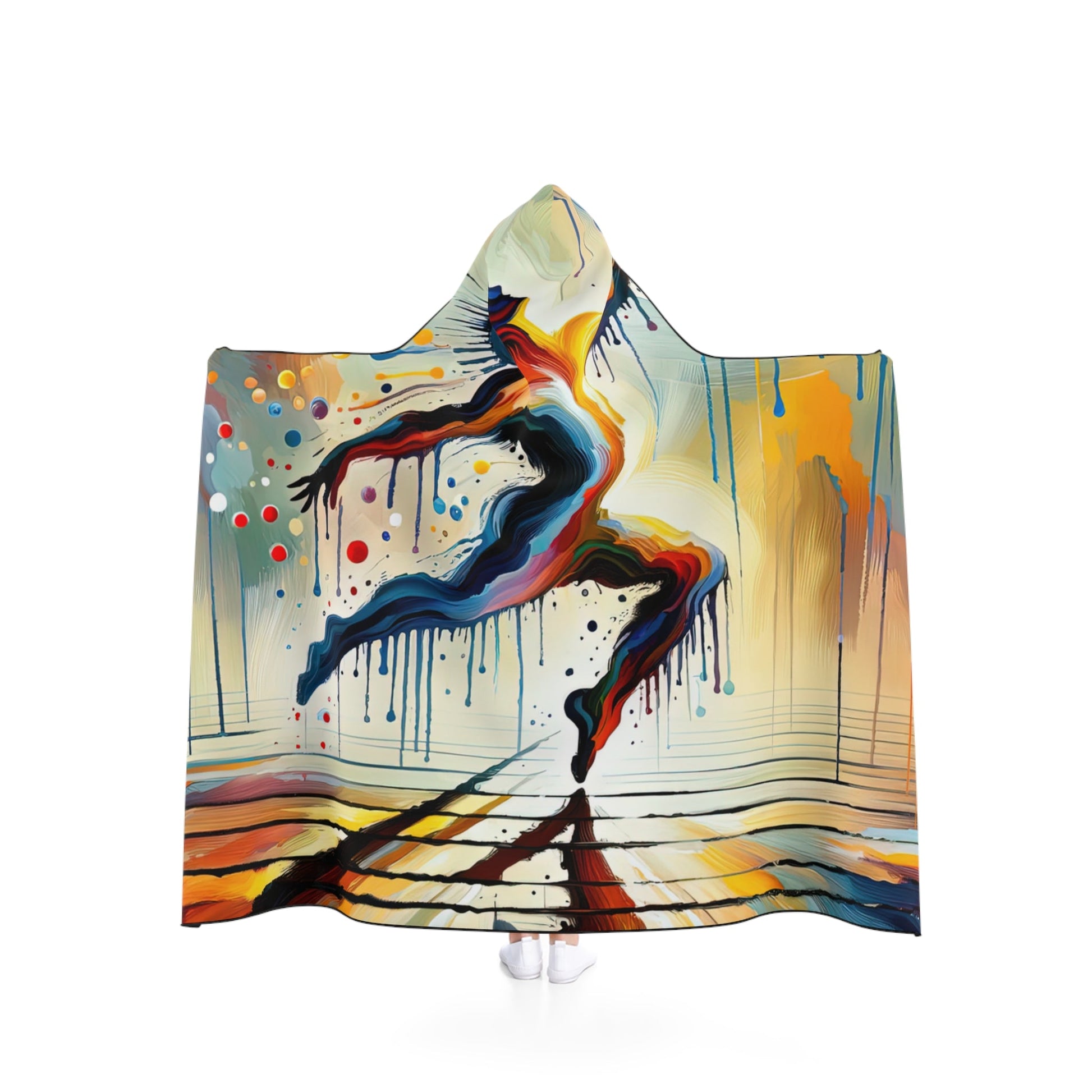 Expressive Dance Reflection Hooded Blanket - ATUH.ART