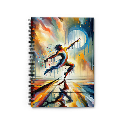 Expressive Dance Reflection Spiral Notebook - Ruled Line - ATUH.ART