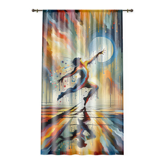 Expressive Dance Reflection Window Curtain - ATUH.ART
