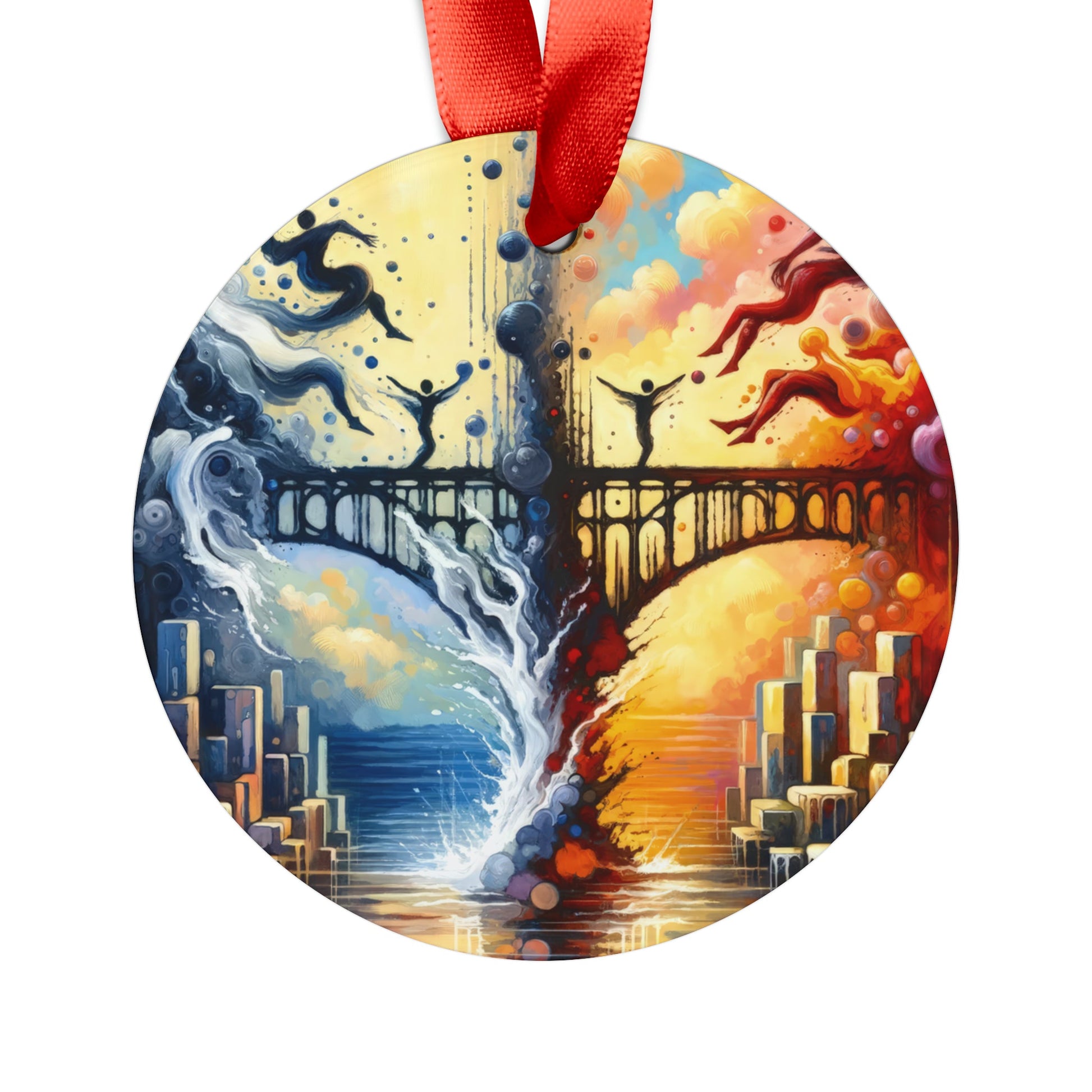 Faithful Diving Bridges Acrylic Ornament with Ribbon - ATUH.ART