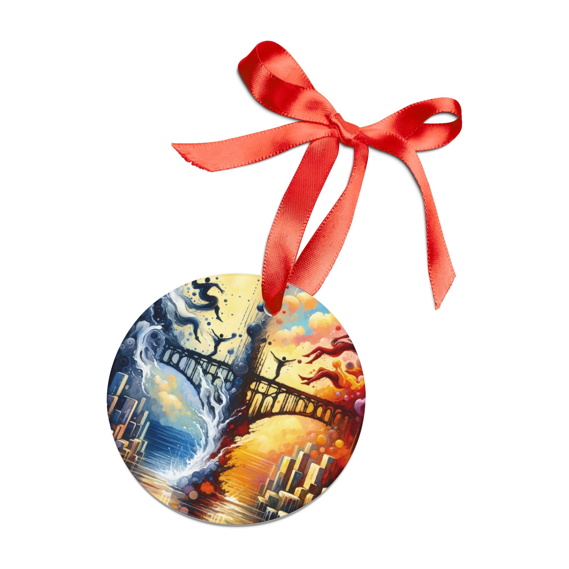 Faithful Diving Bridges Acrylic Ornament with Ribbon - ATUH.ART