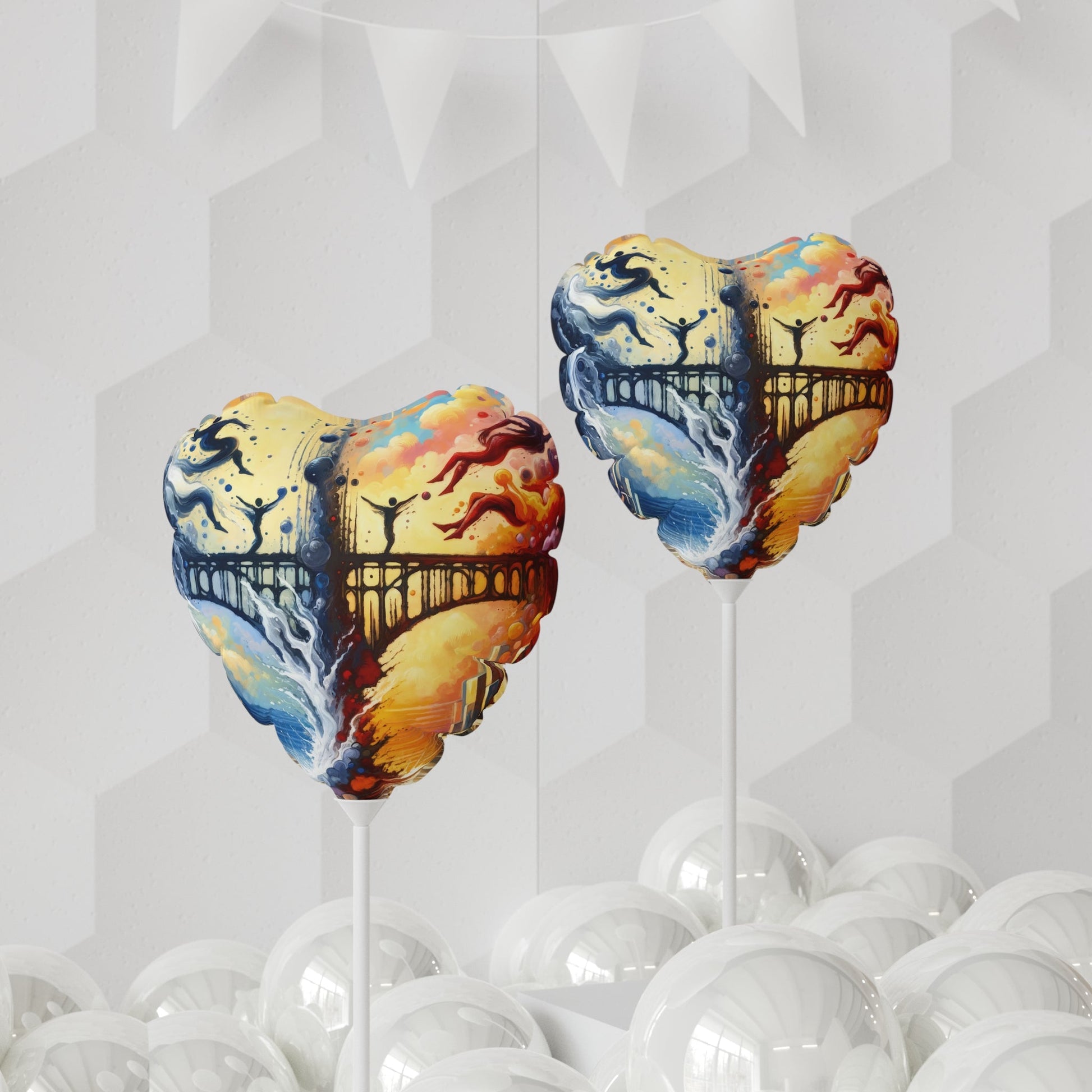 Faithful Diving Bridges Balloon (Round and Heart-shaped), 11" - ATUH.ART