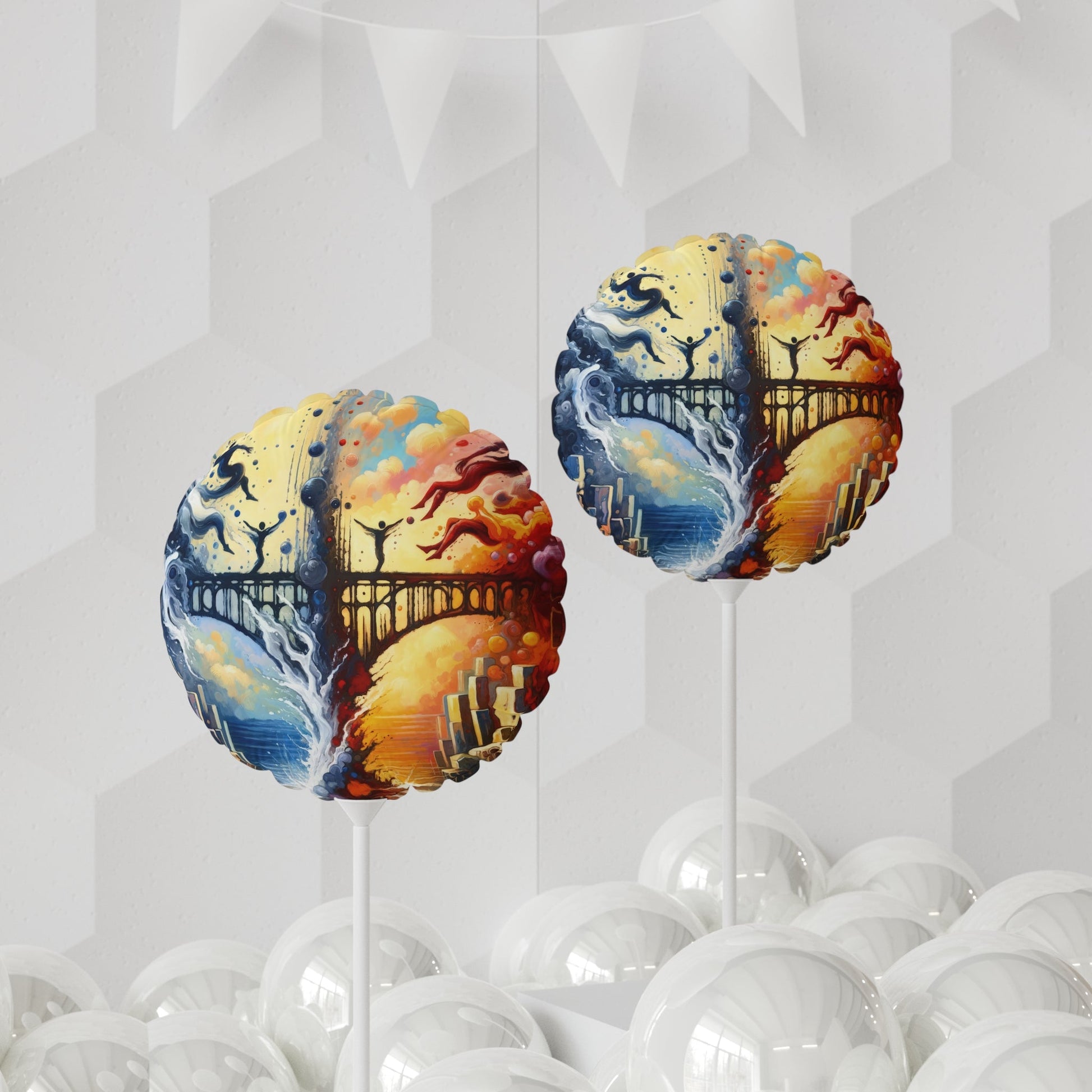 Faithful Diving Bridges Balloon (Round and Heart-shaped), 11" - ATUH.ART