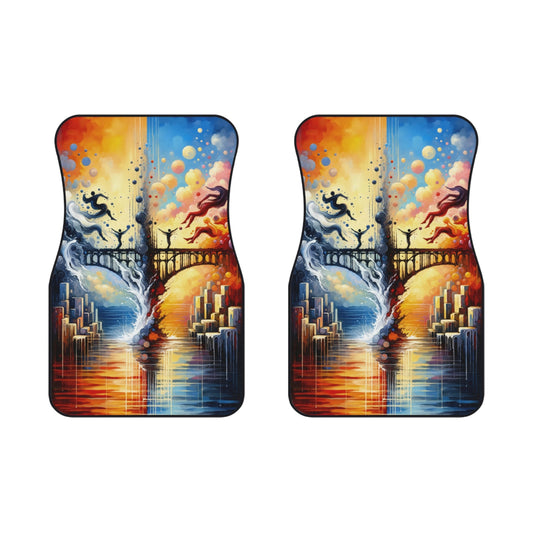 Faithful Diving Bridges Car Mats (2x Front) - ATUH.ART