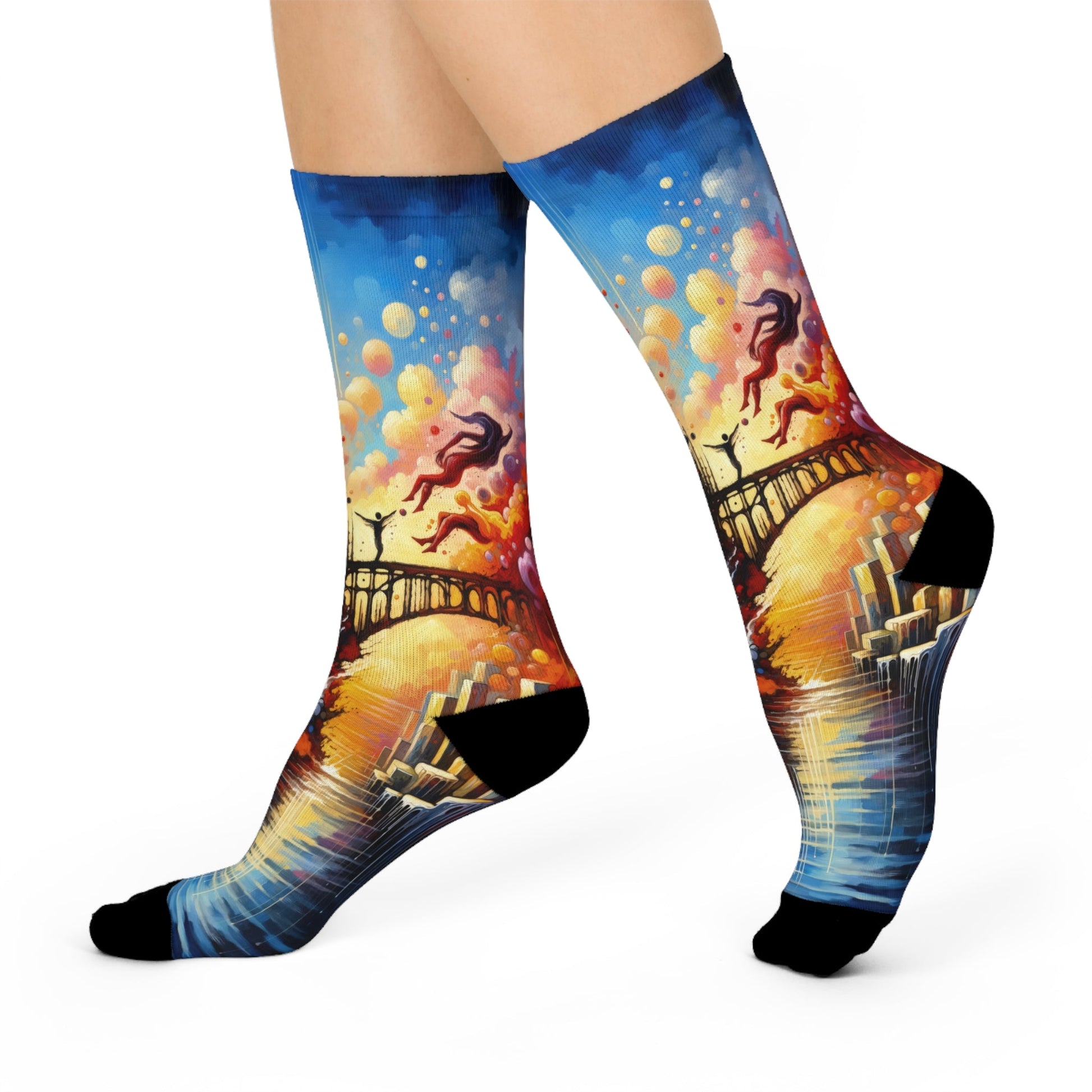 Faithful Diving Bridges Cushioned Crew Socks - ATUH.ART