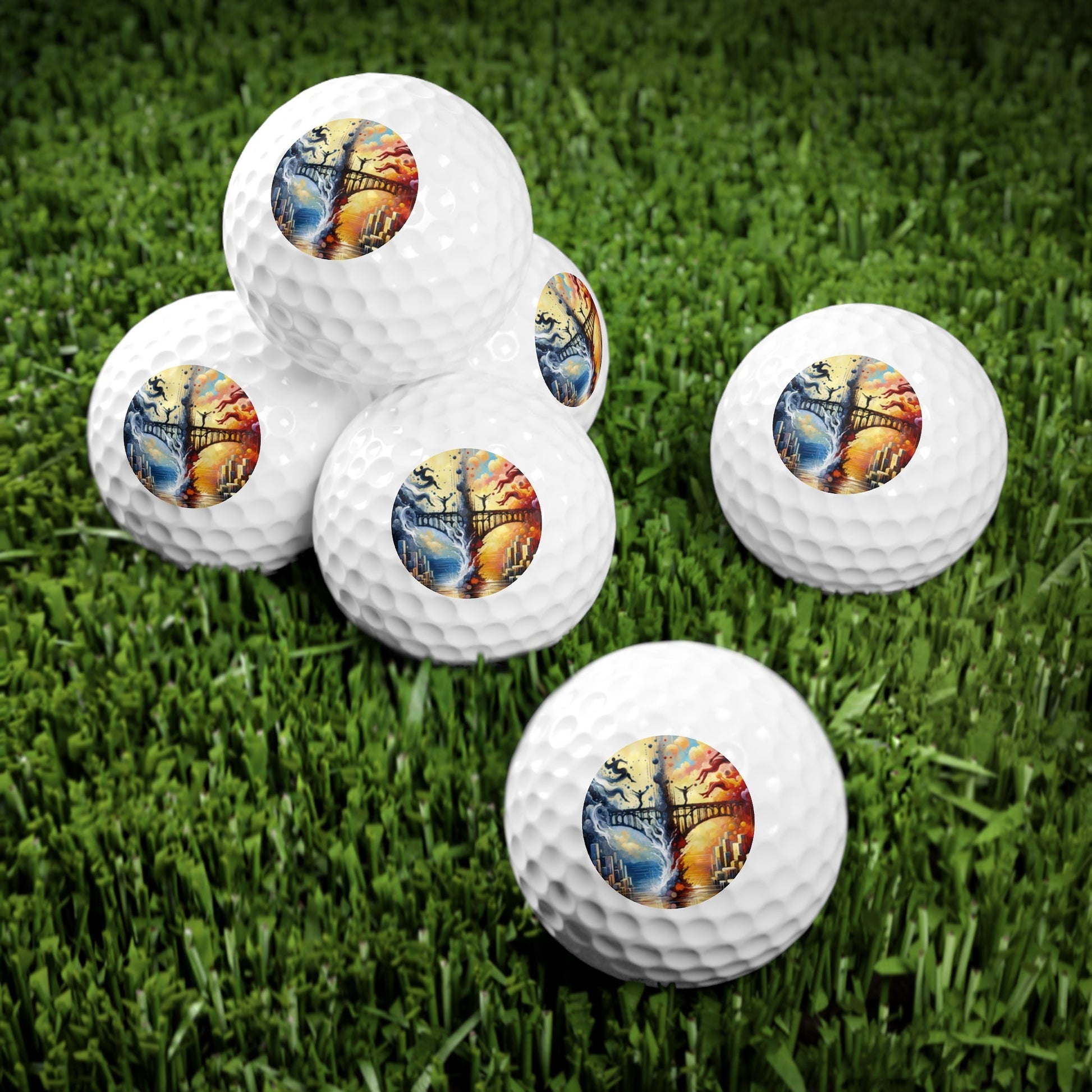 Faithful Diving Bridges Golf Balls, 6pcs - ATUH.ART