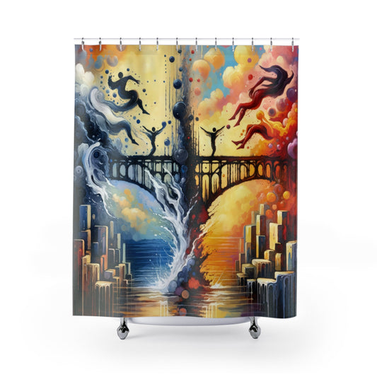 Faithful Diving Bridges Shower Curtains - ATUH.ART