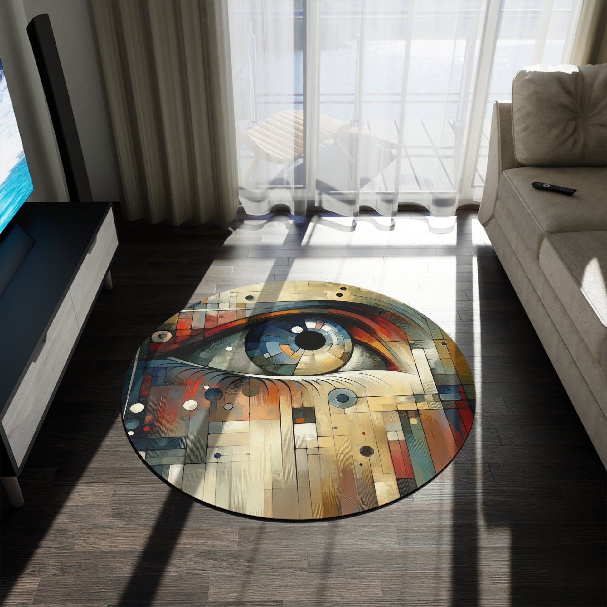 Focused Vision Quest Round Rug - ATUH.ART