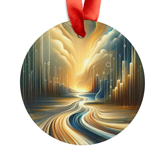 Frequency Shift Evocative Acrylic Ornament with Ribbon - ATUH.ART