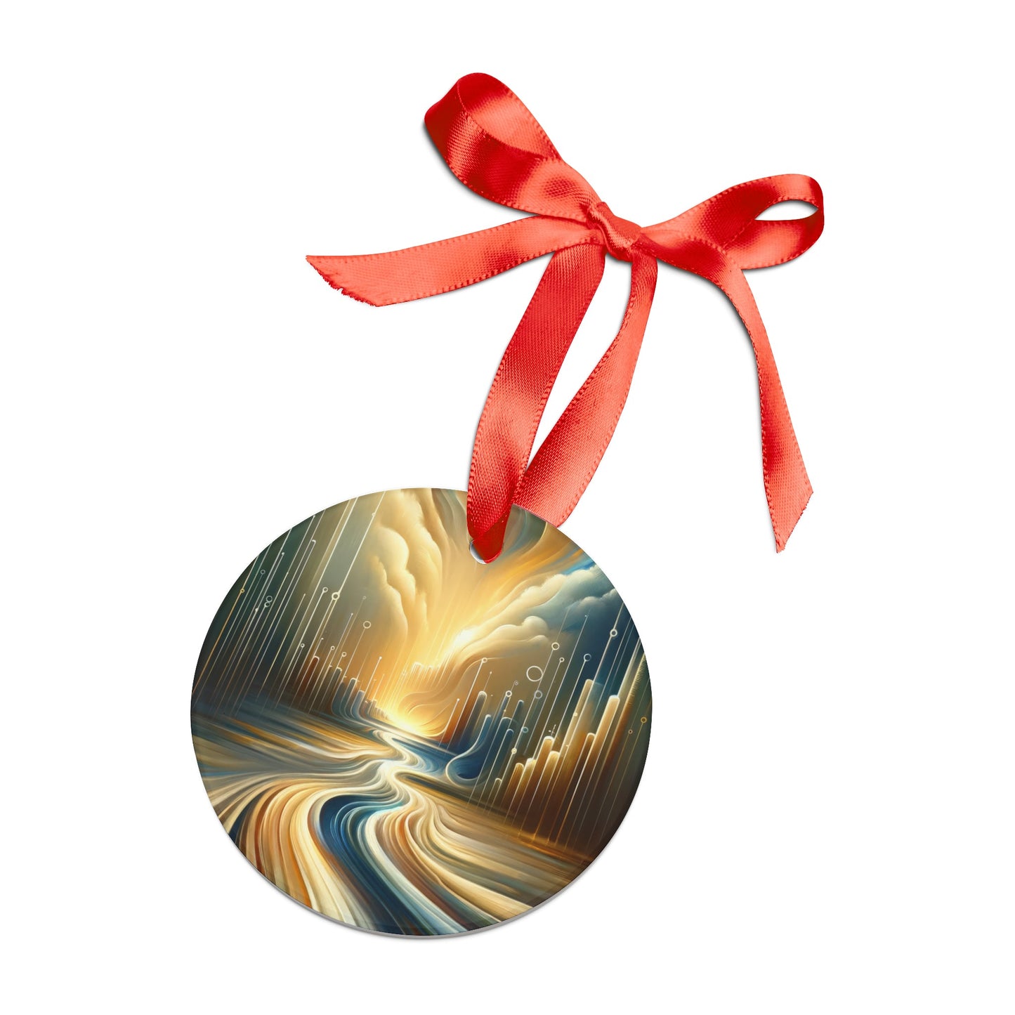 Frequency Shift Evocative Acrylic Ornament with Ribbon - ATUH.ART