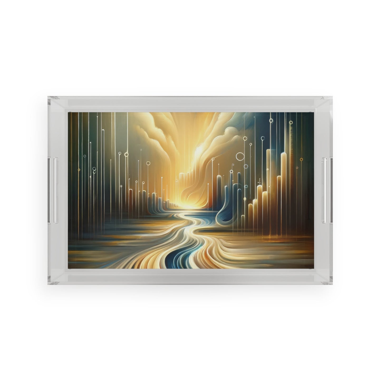 Frequency Shift Evocative Acrylic Serving Tray - ATUH.ART