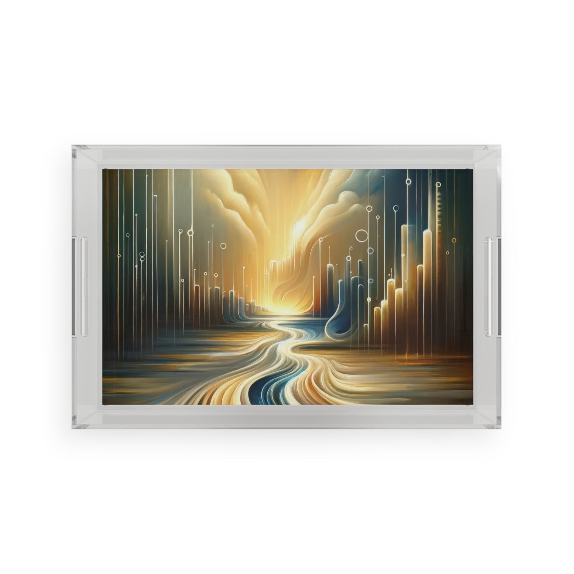 Frequency Shift Evocative Acrylic Serving Tray - ATUH.ART