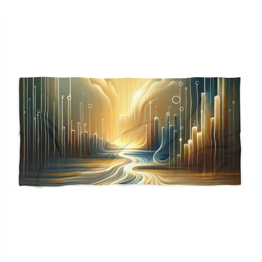 Frequency Shift Evocative Beach Towel - ATUH.ART