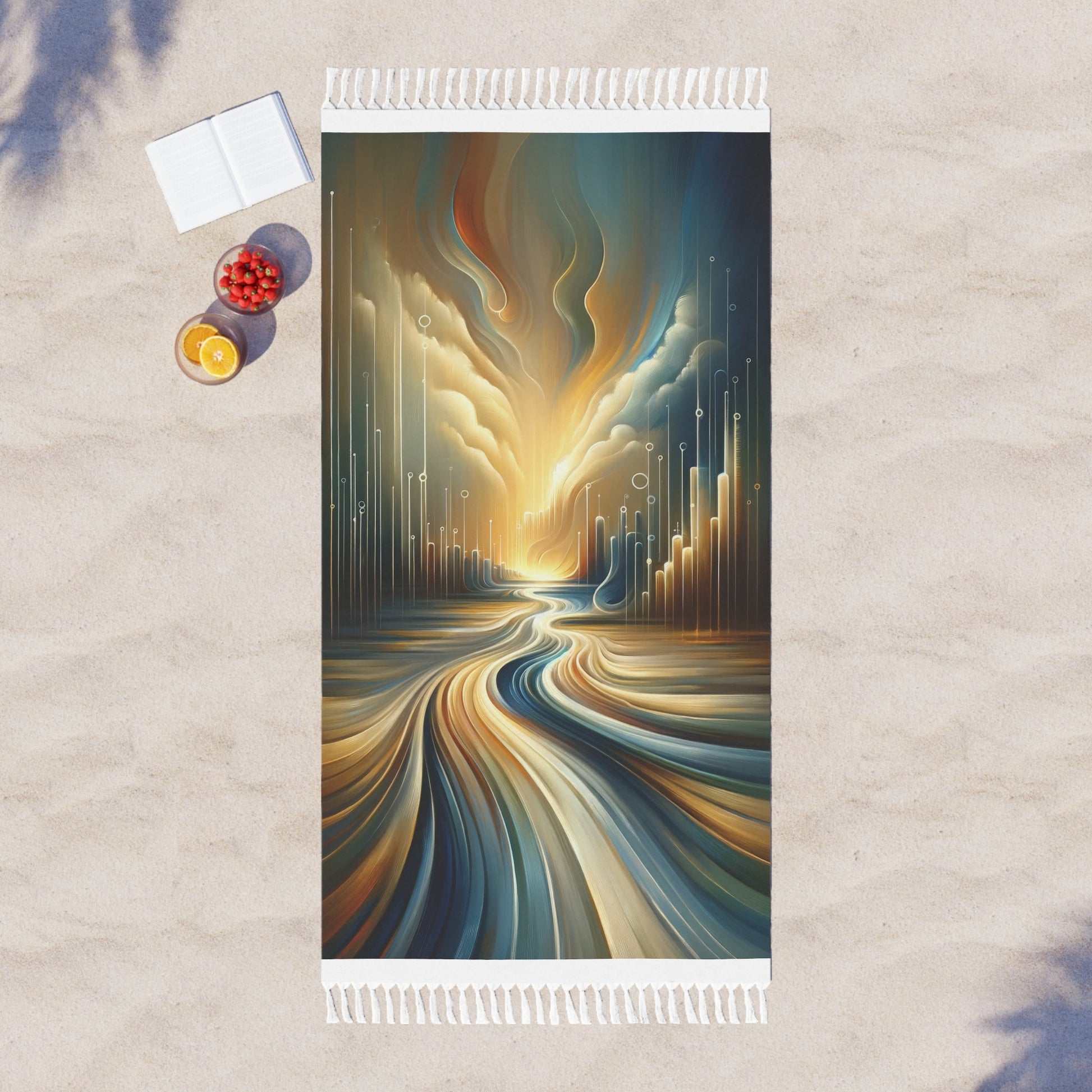 Frequency Shift Evocative Boho Beach Cloth - ATUH.ART