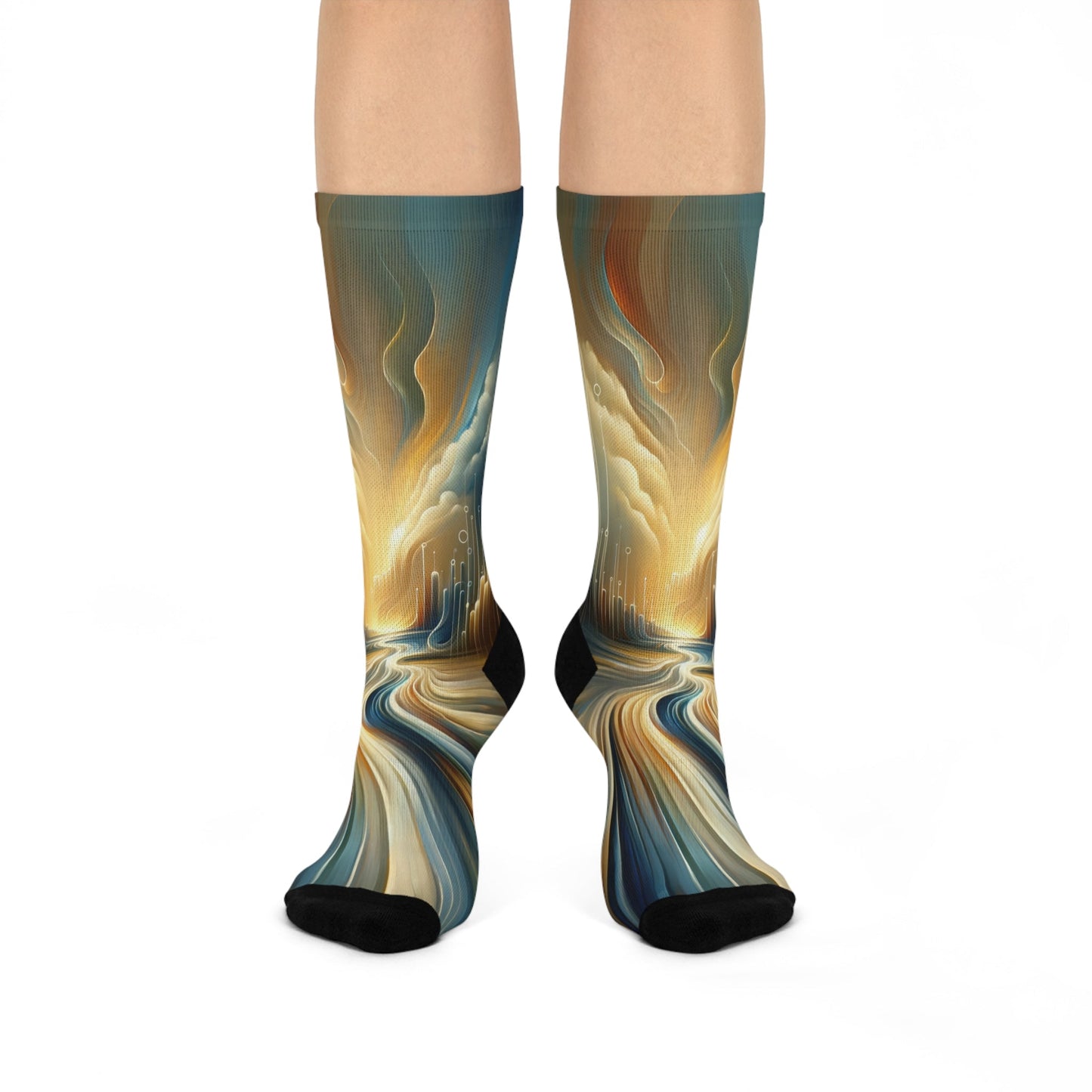 Frequency Shift Evocative Cushioned Crew Socks - ATUH.ART