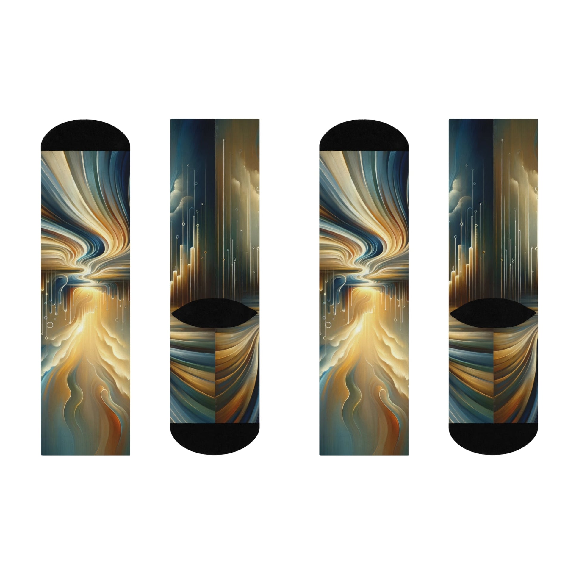 Frequency Shift Evocative Cushioned Crew Socks - ATUH.ART