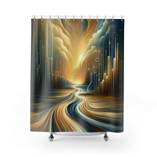 Frequency Shift Evocative Shower Curtains - ATUH.ART