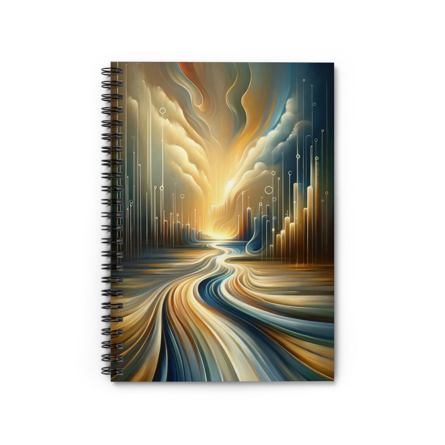 Frequency Shift Evocative Spiral Notebook - Ruled Line - ATUH.ART