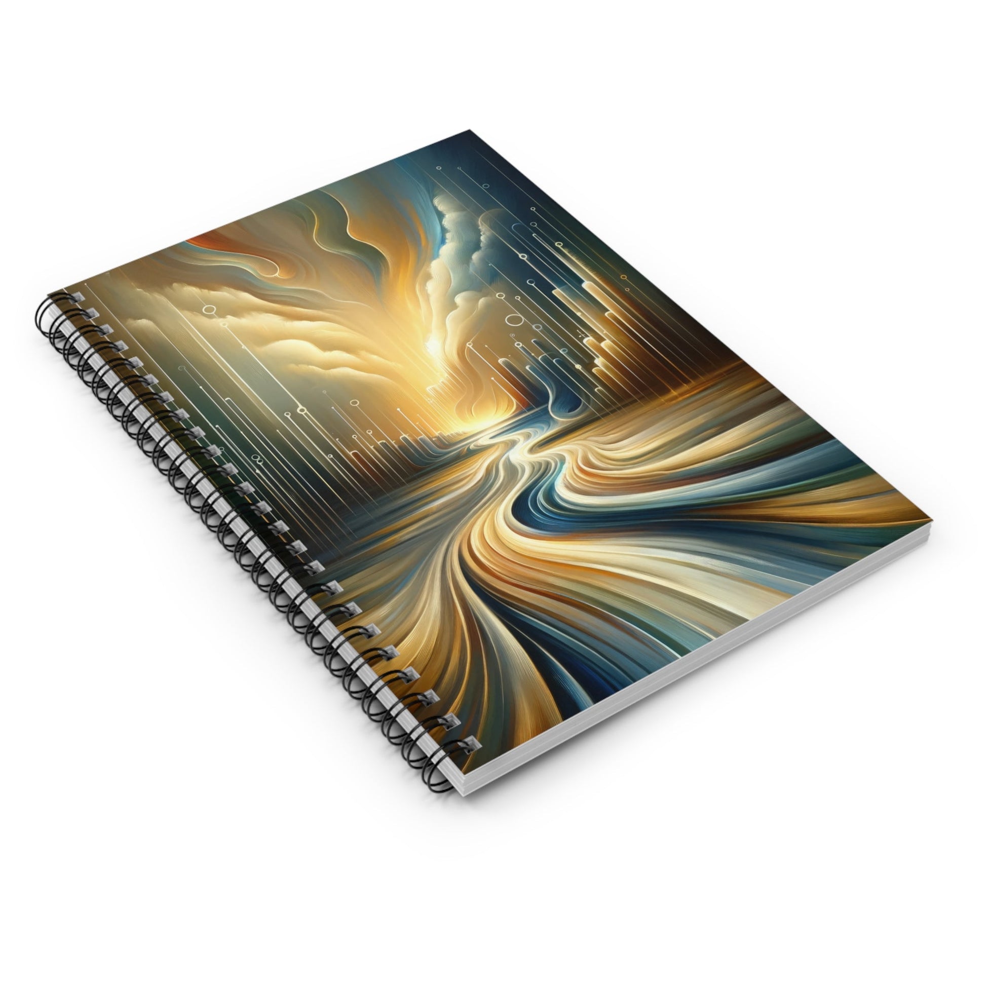 Frequency Shift Evocative Spiral Notebook - Ruled Line - ATUH.ART