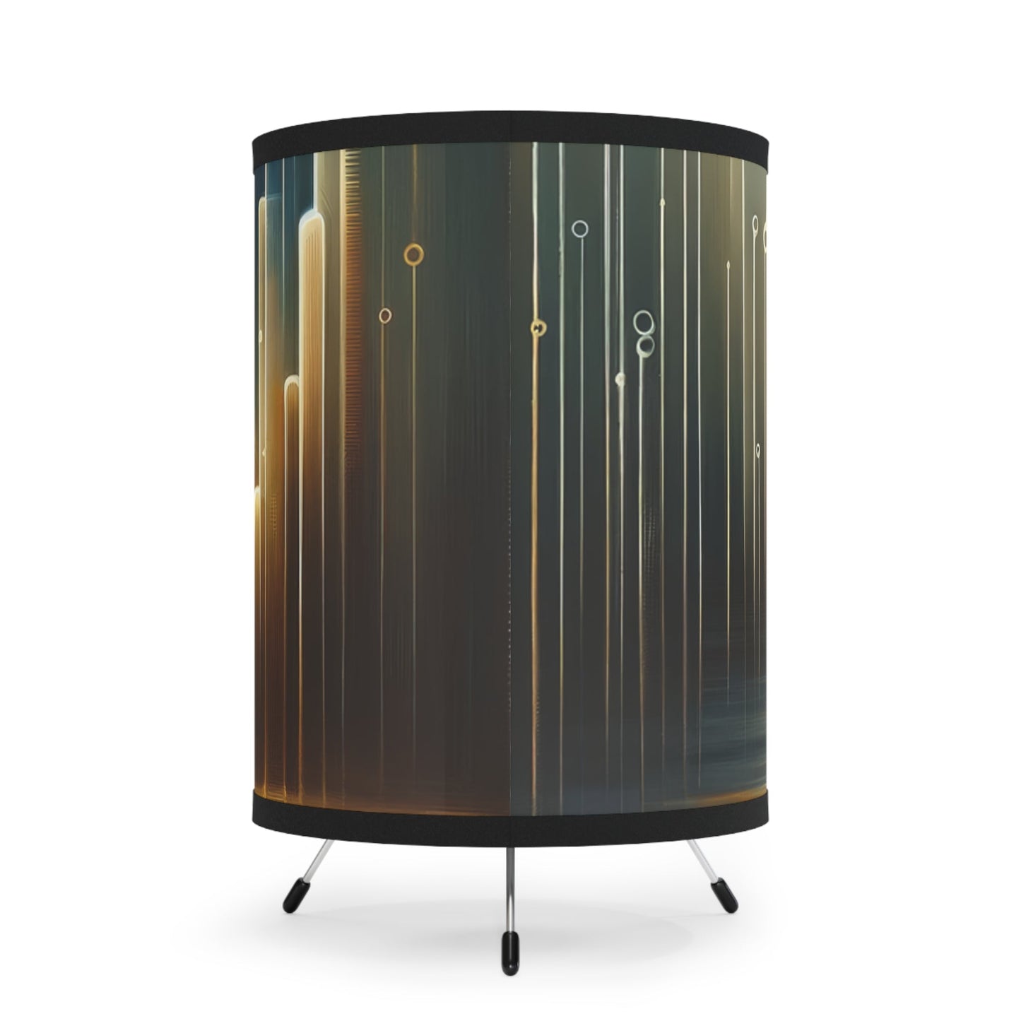 Frequency Shift Evocative Tripod Lamp with High-Res Printed Shade, US\CA plug - ATUH.ART