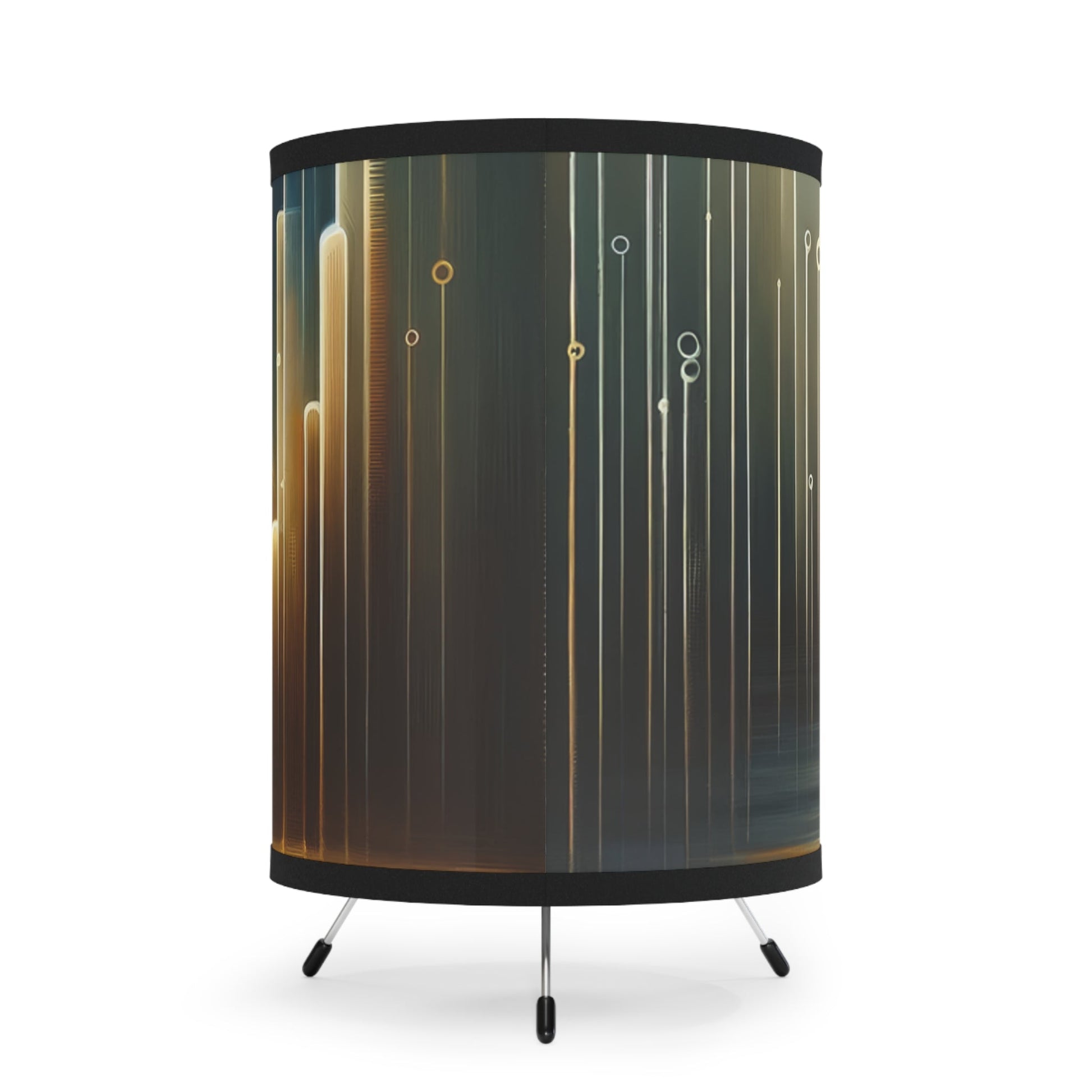 Frequency Shift Evocative Tripod Lamp with High-Res Printed Shade, US\CA plug - ATUH.ART